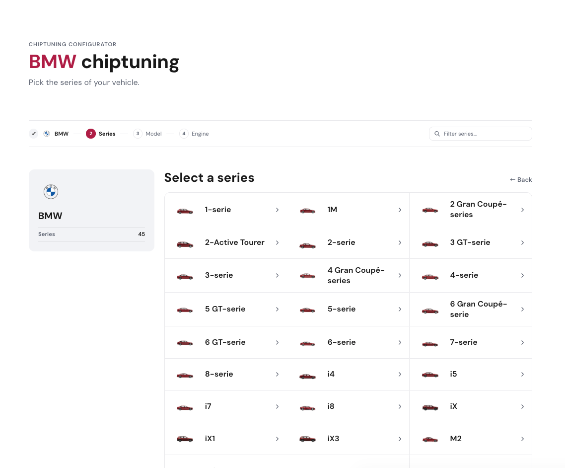 Tune-Specs series screenshot